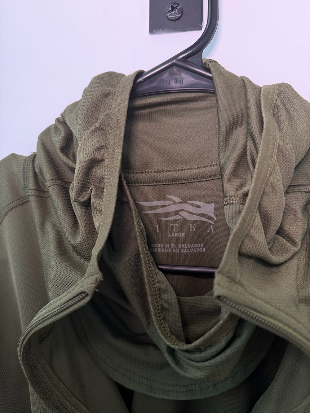 Sitka Men’s Core Lightweight Hoodie Olive Green Quarter-Zip Pullover Large - Picture 3 of 10